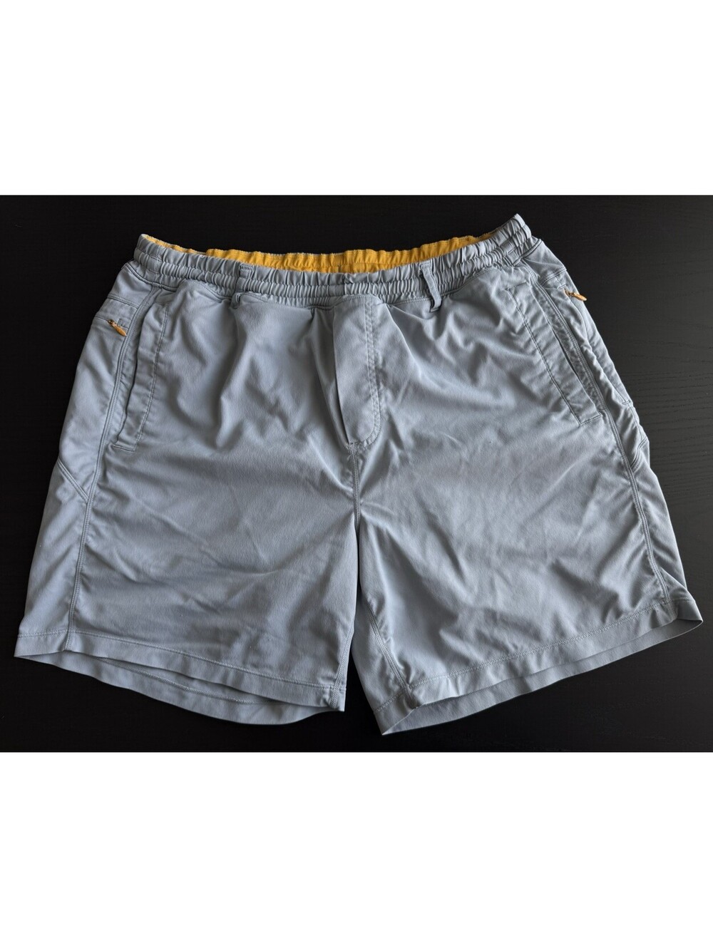 Birddogs Gym 6.5” Shorts XXL Gray Yellow Lined Boomstick Classic Athletic